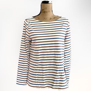 EUC JCREW Striped Boatneck Shirt Size M